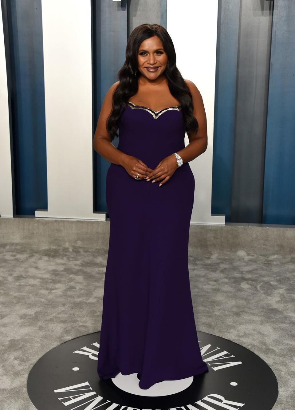 <p>Mindy Kaling at the Vanity Fair Oscars afterparty.</p>