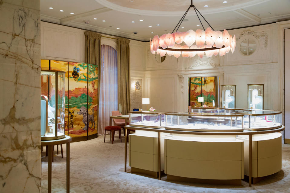 Inside the renovated Cartier Fifth Avenue Mansion.