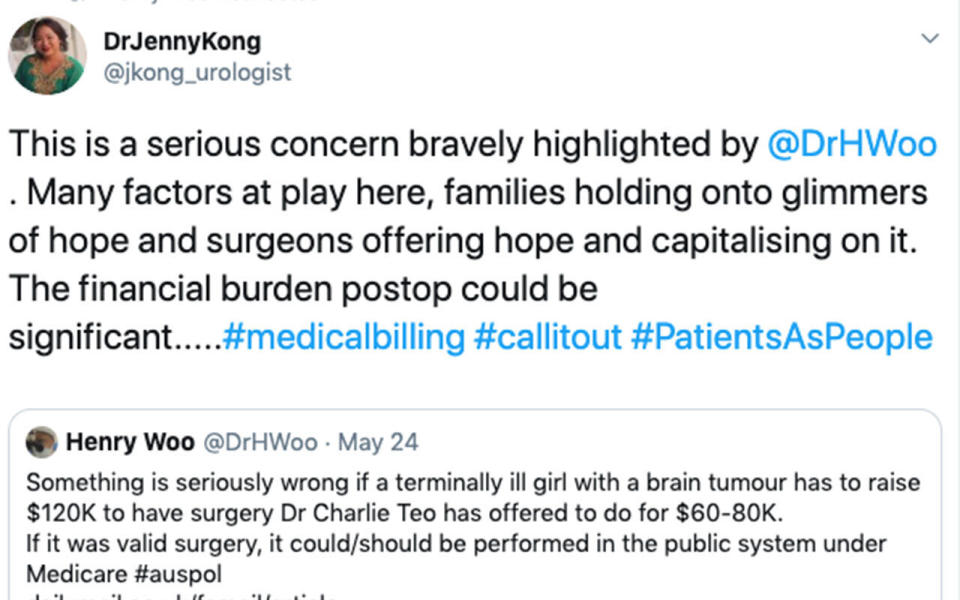 Dr Teo has been heavily scrutinised on Twitter. Source: Twitter