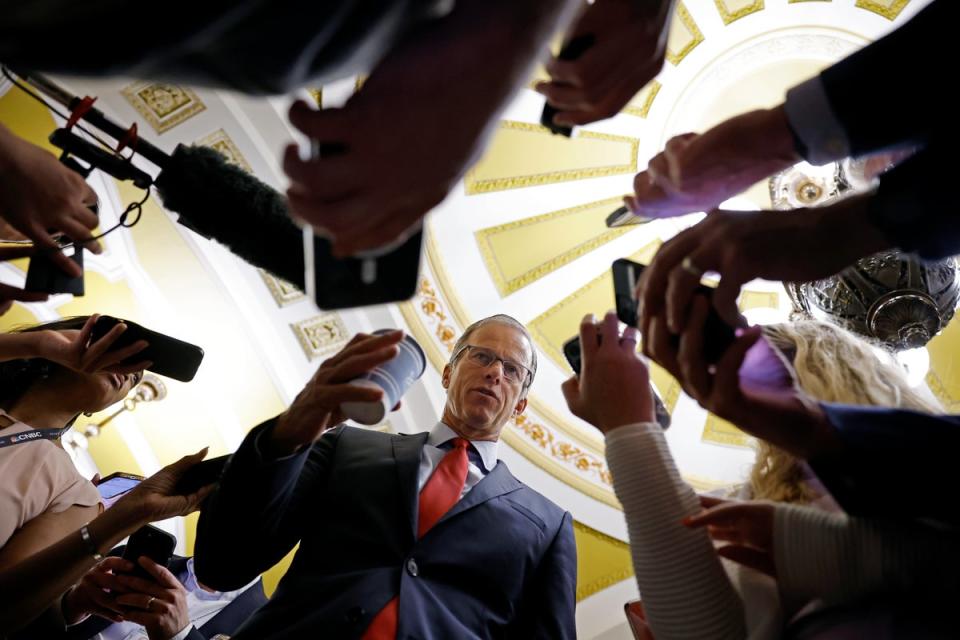 Senate Minority Whip John Thune ahead of the vote (Getty Images)