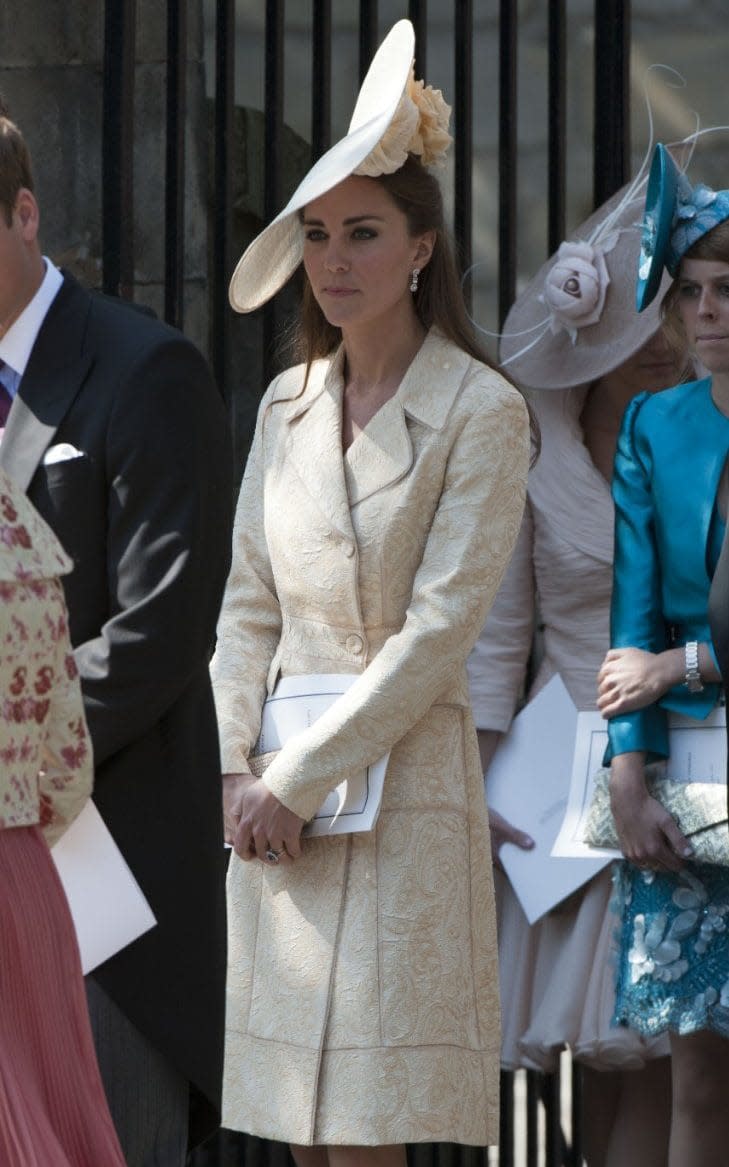 The Duchess of Cambridge at the wedding of Zara Phillips and Mike Tindall - Credit:  Tim Rooke/REX/Shutterstock