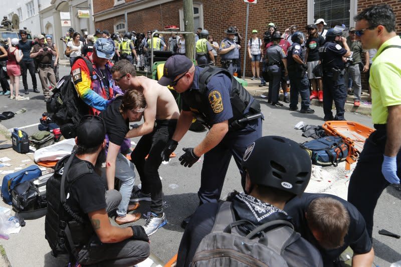 美國維吉尼亞州沙洛斯維（Charlottesville）12日發生種族主義攻擊，釀成慘重死傷（AP） 