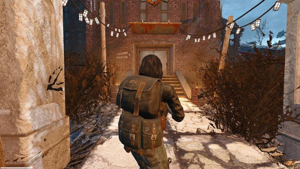 Screenshot of mod of player character wearing a backpack