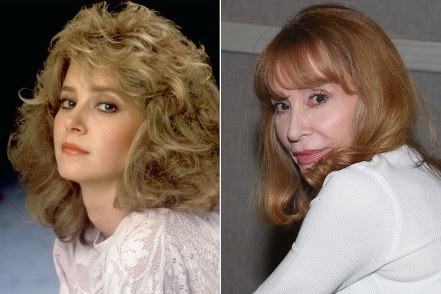 <p>Paramount/courtesy Everett Collection; AFF-USA/Shutterstock</p> Lisa Eilbacher in 1984's Beverly Hills Cop and in 2021