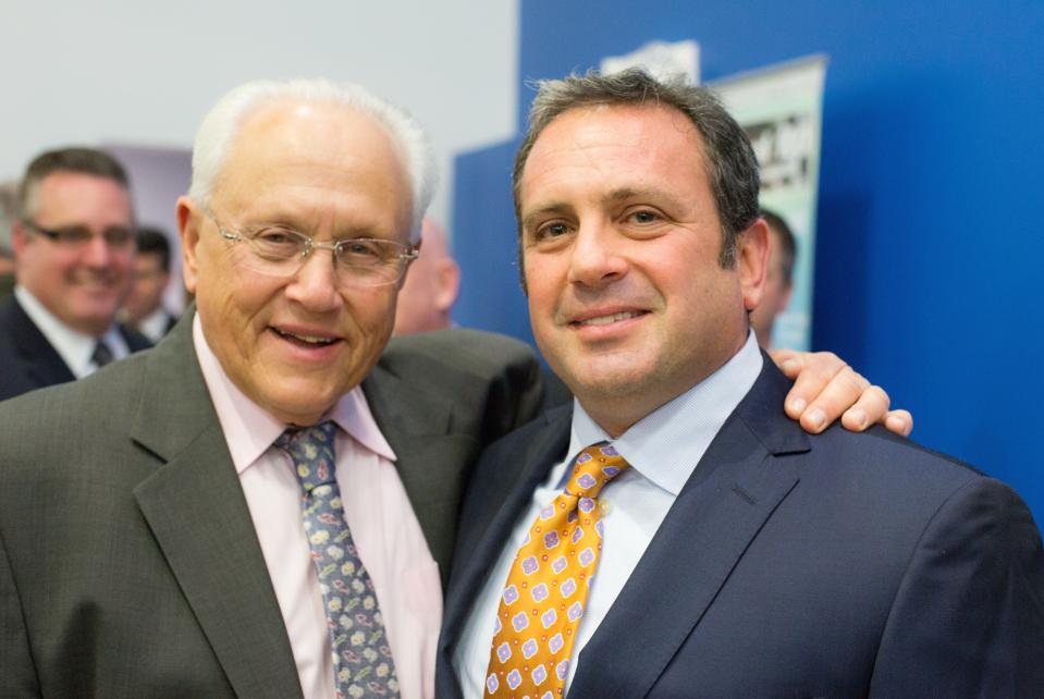 Ira Rosenberg, left, and his son David built the Prime Motor Group into an automotive empire with 30 auto dealerships in New England. Ira died in March 2019 at the age of 82.