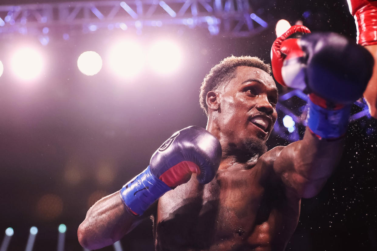 Jermall Charlo has a career record of 33-0-0 (22 KOs) and has not defended his 160-pound WBC crown since June 2021. (Photo by Carmen Mandato/Getty Images)