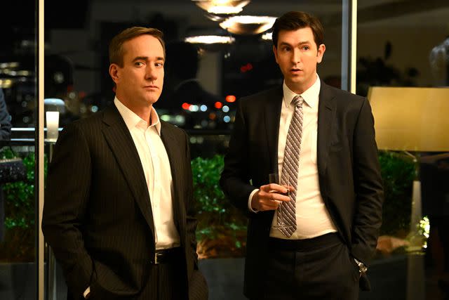 <p>David Russell/HBO</p> Matthew Macfadyen and Nicholas Braun on 'Succession'