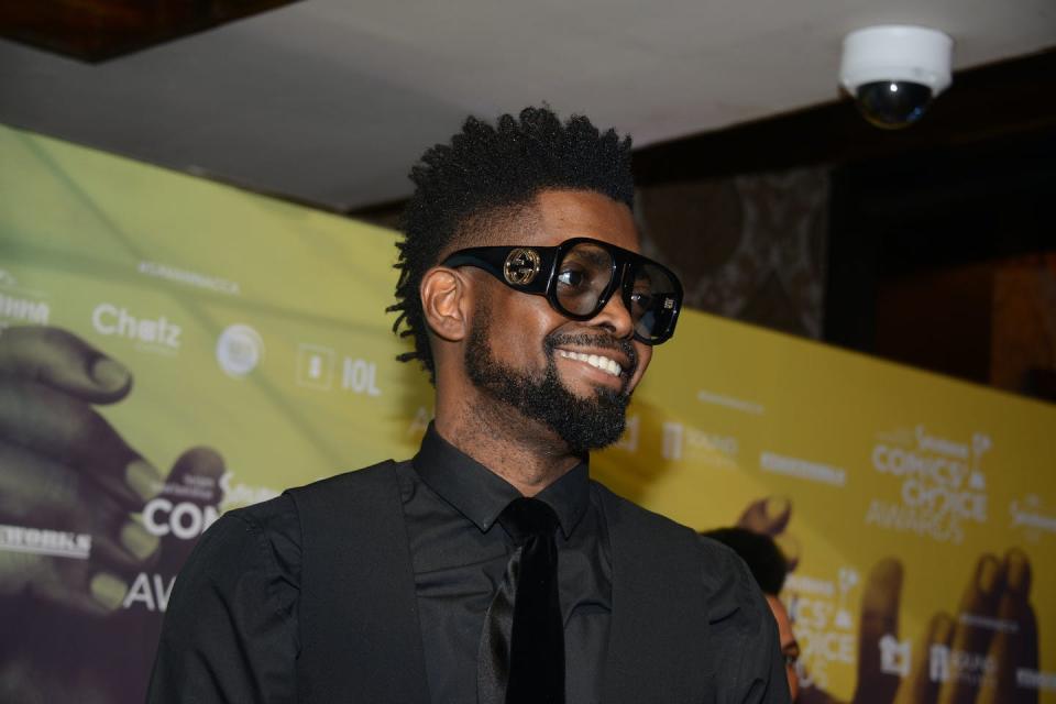 Nigerian comedian Basketmouth performing in Johannesburg, South Africa. Frennie Shivambu/Gallo Images/Getty Images