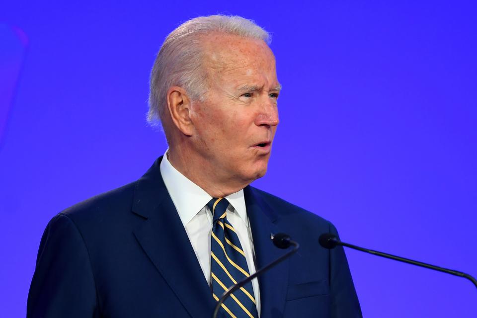 Joe Biden speaks at the UN Climate Change Conference Cop26 (AP)