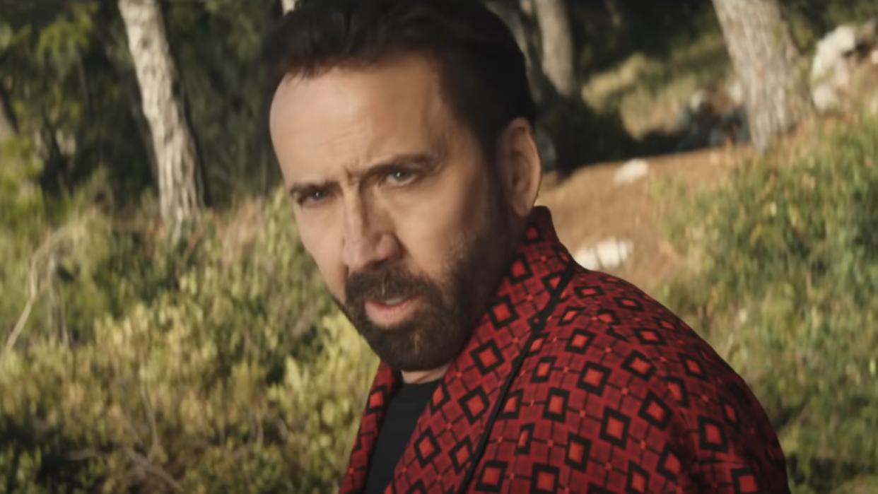  Nicolas cage in the unbearable weight of massive talent. 