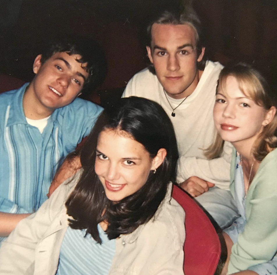 <p>“Squad ’97. I’d known these people all of 7 days when this pic was taken,” the very grateful <em>Dawson’s Creek</em> star captioned this shot with his former castmates, Joshua Jackson, Katie Holmes, and Michelle Williams, in a lengthy post. “20 years ago this week the little pilot we shot in that small town for that fledgling network aired, changed our lives and launched our careers. Thank you to the Wilmington, North Carolina crew and community who raised us & kept us sane, thank you to the many talented writers and producers who gave of your hearts talents and put up with us. And thank you especially to the fans of the show.” (Photo: <a rel="nofollow noopener" href="https://www.instagram.com/p/BeYSLIClhHn/?taken-by=vanderjames" target="_blank" data-ylk="slk:James Van Der Beek via Instagram;elm:context_link;itc:0;sec:content-canvas" class="link ">James Van Der Beek via Instagram</a>) </p>