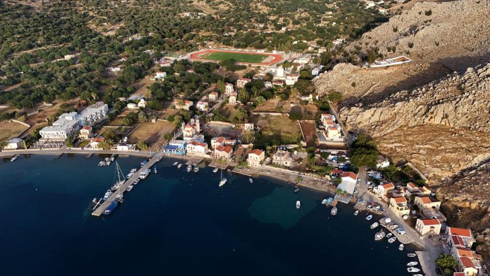 A view of Pedi, a smalll fishing village in Symi, Greece (Yui Mok/PA Wire)