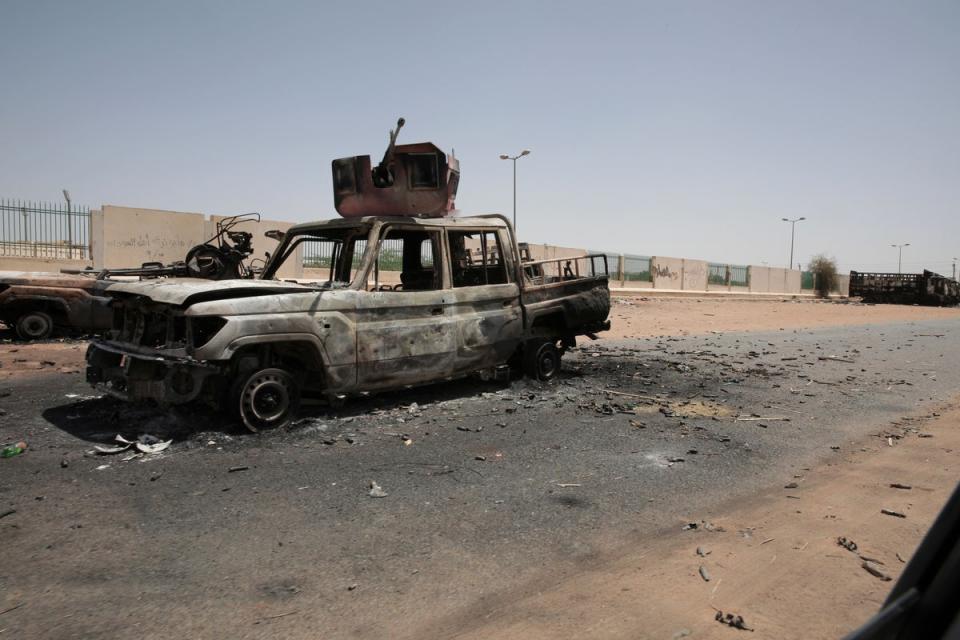 British nationals remain trapped in Sudan as fighting continues (Marwan Ali/AP)