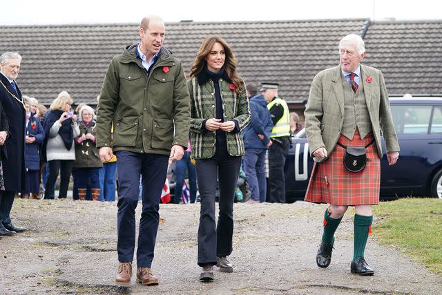 <p>Jane Barlow - WPA Pool/Getty Images</p> Prince William and Kate Middleton visit Scotland on Nov. 2, 2023