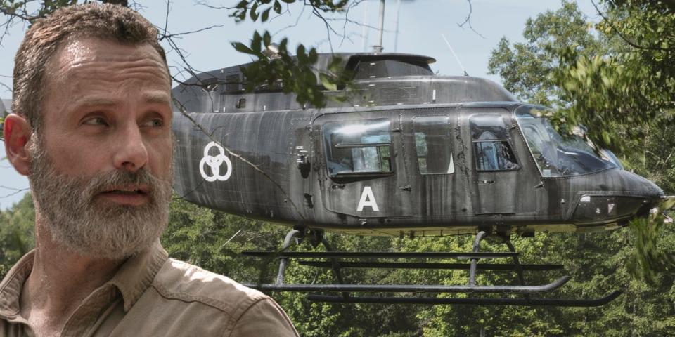 rick walking dead helicopter