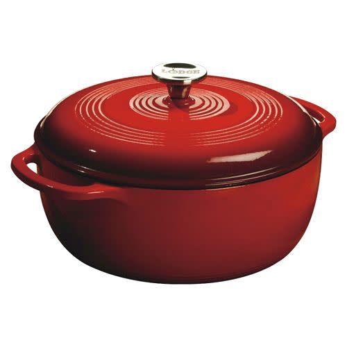 5) Lodge Enameled Cast Iron Dutch Oven