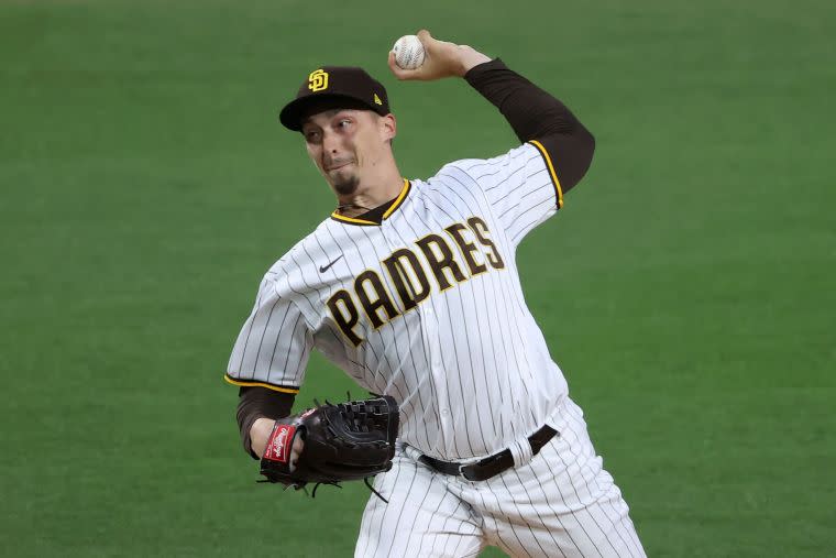 教士王牌左投史奈爾(Blake Snell)，防禦率1.86，壓制力相當出色。法新社