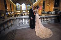 A couple poses for a picture before their wedding inside Grand Central Station in New York, February 2, 2013. Grand Central Terminal, the doyenne of American train stations, is celebrating its 100th birthday. Opened on February 2, 1913, the iconic New York landmark with its Beaux-Arts facade is an architectural gem, and still one of America's greatest transportation hubs. (REUTERS/Eduardo Munoz)