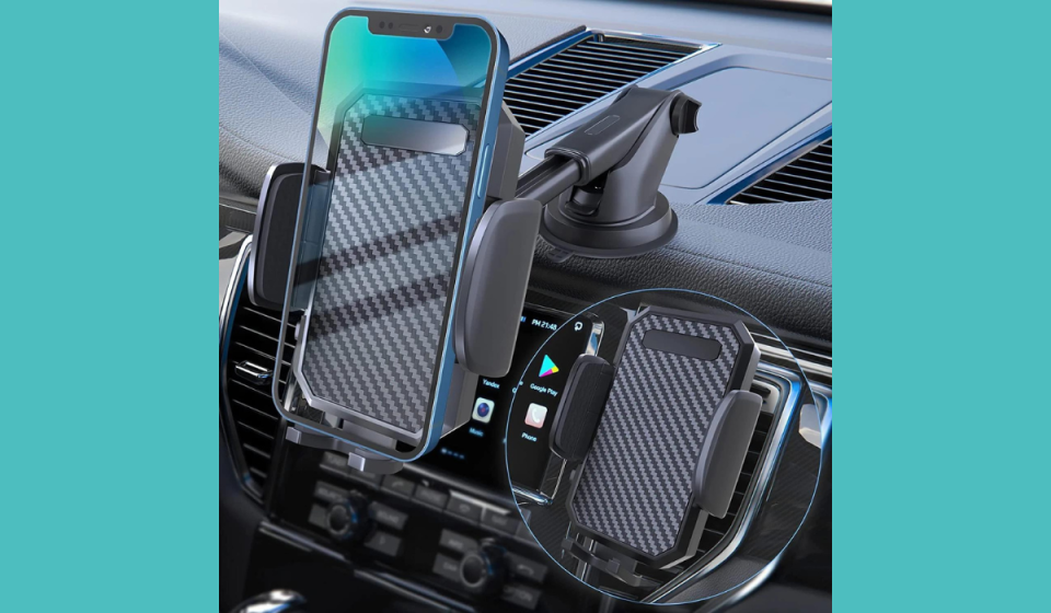 phone mount on car dashboard and vent