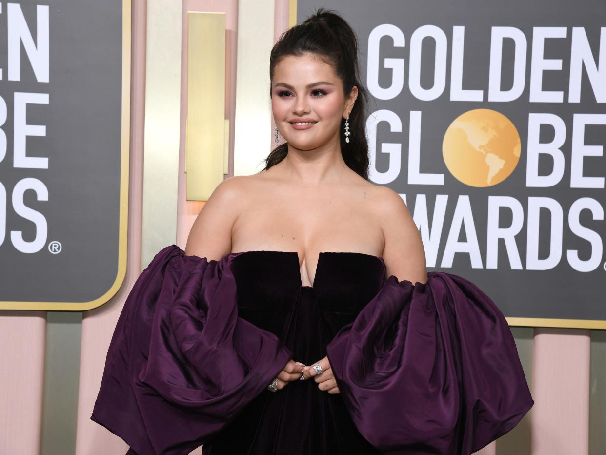 Selena Gomez at the 2023 Golden Globes.