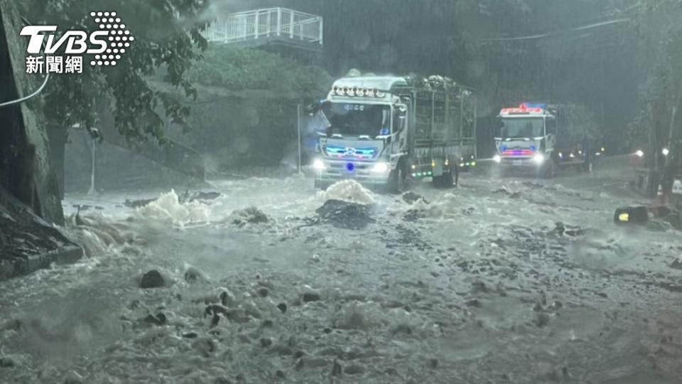 南投縣歷經一夜暴雨。（圖／TVBS）