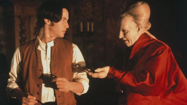 Keanu Reeves as Jonathan Harker and Gary Oldman as Count Dracula in "Bram Stoker's Dracula"<p>Columbia Pictures</p>