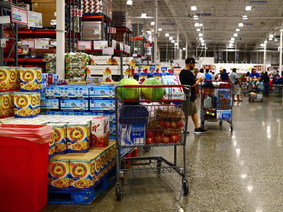 costco shopping cart unattended