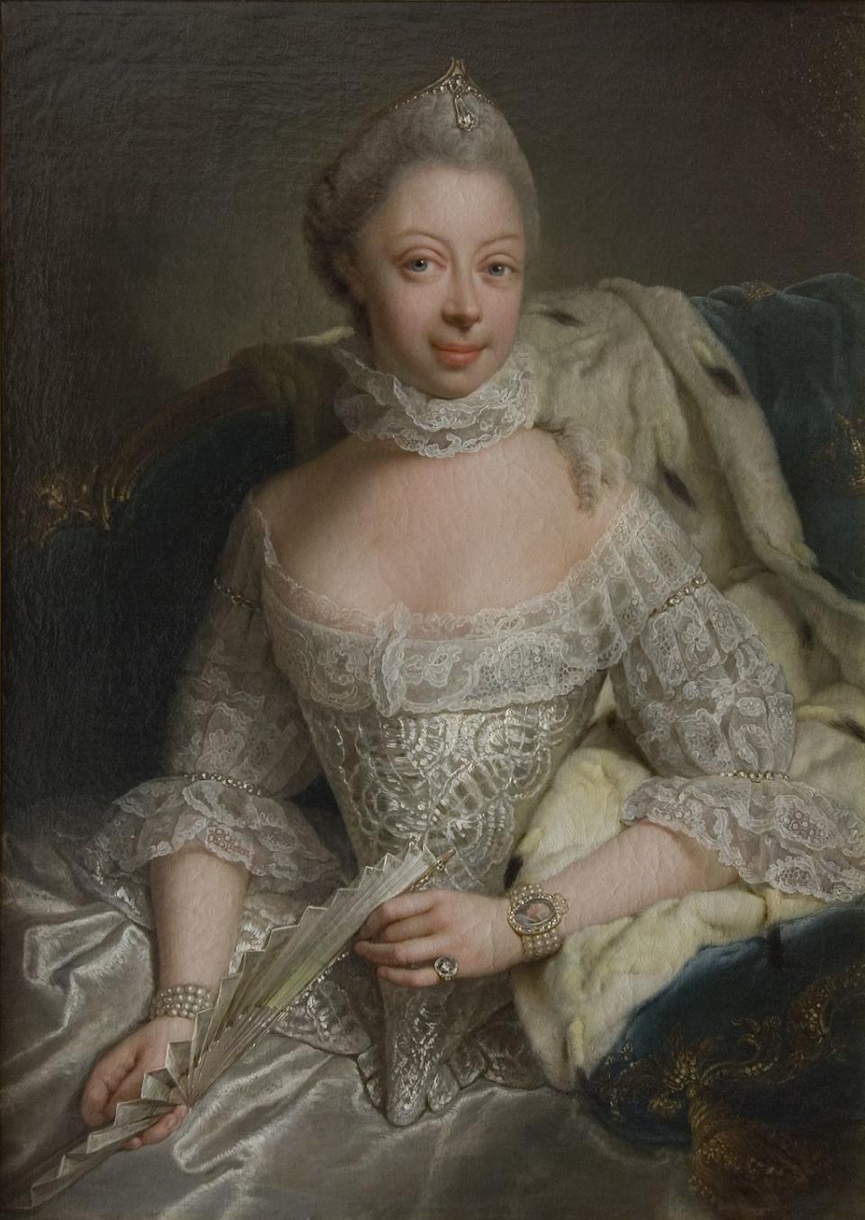 portrait of princess charlotte of mecklenburg strelitz 1744 1818, queen of great britain, 1762 found in the collection of nationalmuseum stockholm photo by fine art imagesheritage imagesgetty images