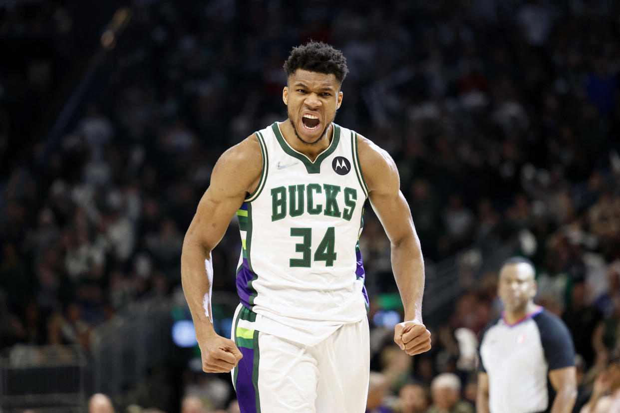 Bucks F Giannis Antetokounmpo is particularly great in points format fantasy basketball leagues.