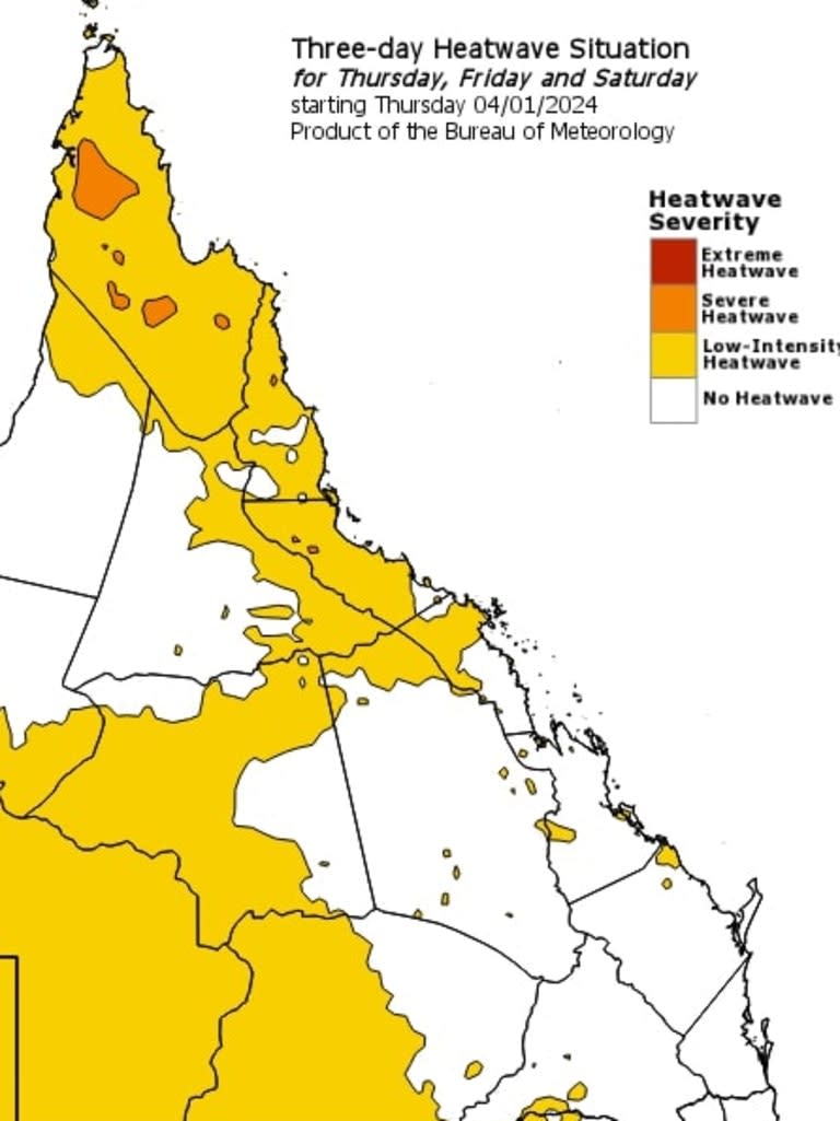 Heatwave warning for Queensland. Picture: BoM