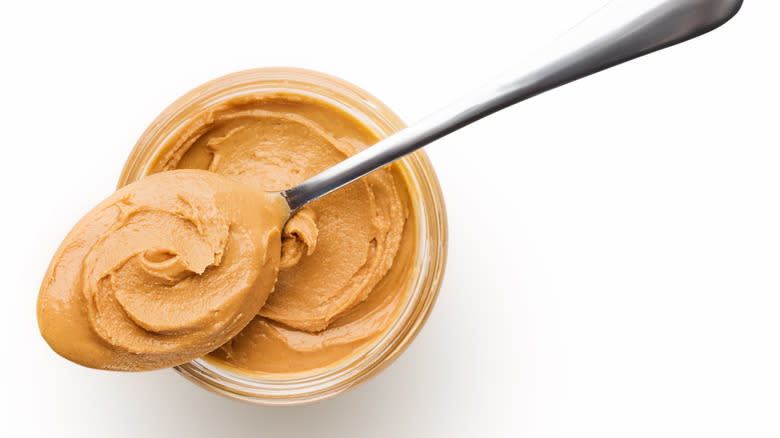 Cookie butter with spoon