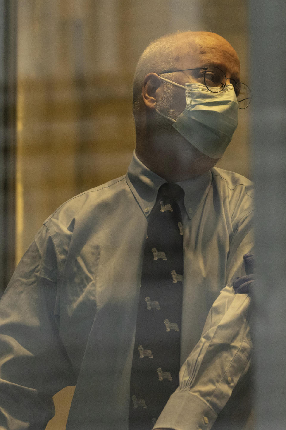 Robert Hadden waits in line at the federal court, Monday, Jan. 9, 2023, in New York. (AP Photo/Yuki Iwamura)