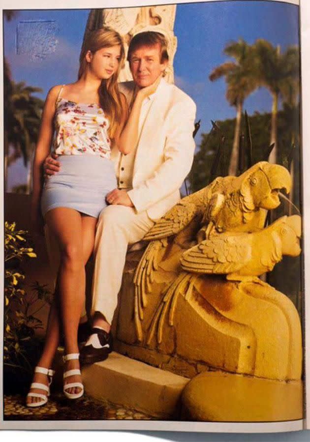 15-year-old Ivanka and her father appeared in <i>Vanity Fair</i>. Photo: Twitter