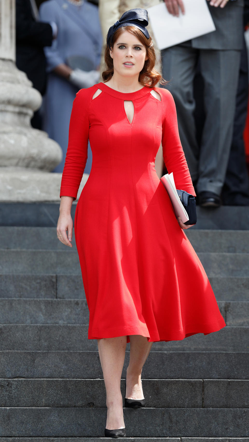 RED FIT AND FLARE DRESS