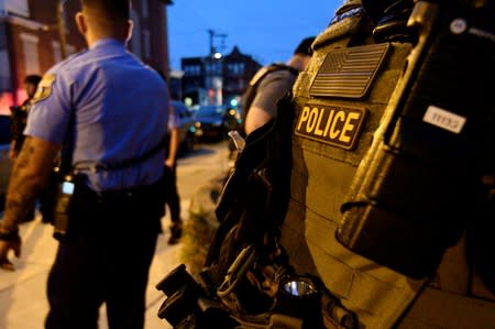 Police are seen during an active shooter situation in Philadelphia