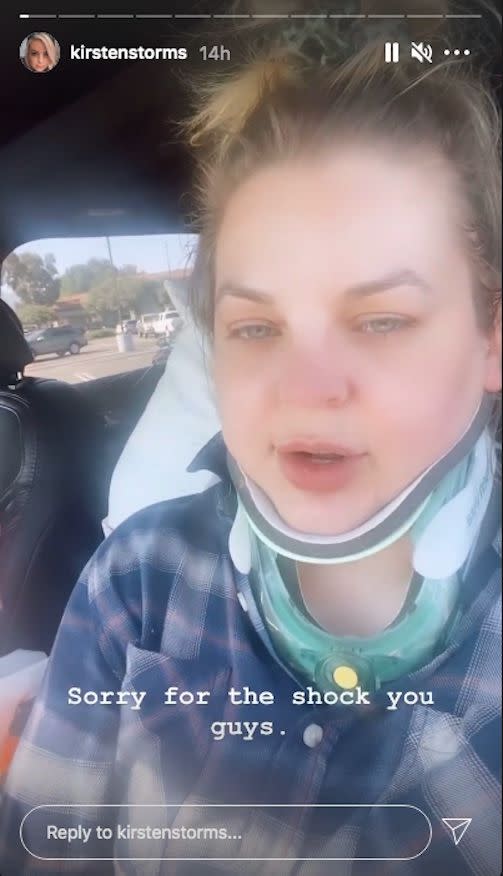 Kirsten Storms post-op. (Screenshot: Kirsten Storms via Instagram)