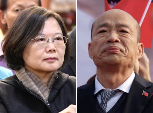 Tsai Ing-wen describes herself as a defender of Taiwan's liberal values, while her rival Han Kuo-yu favours warmer ties with China