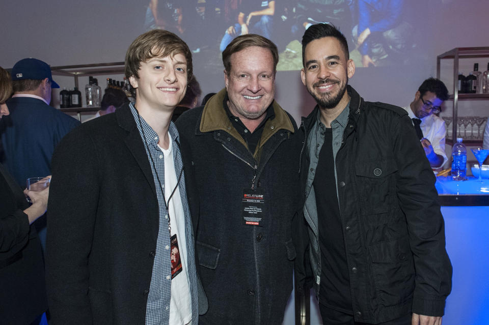 Andrew Burkle, Ron Burkle and Mike Shinoda.