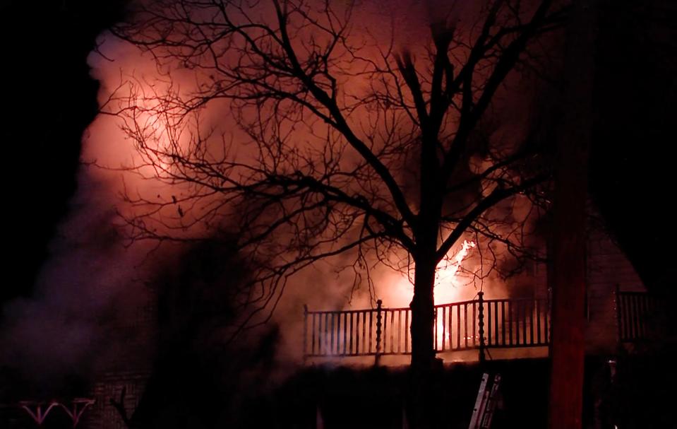 A KFDX television photographer captured the raging, two-alarm blaze as the mansion on McGregor Avenue burned on December 17, 2022.