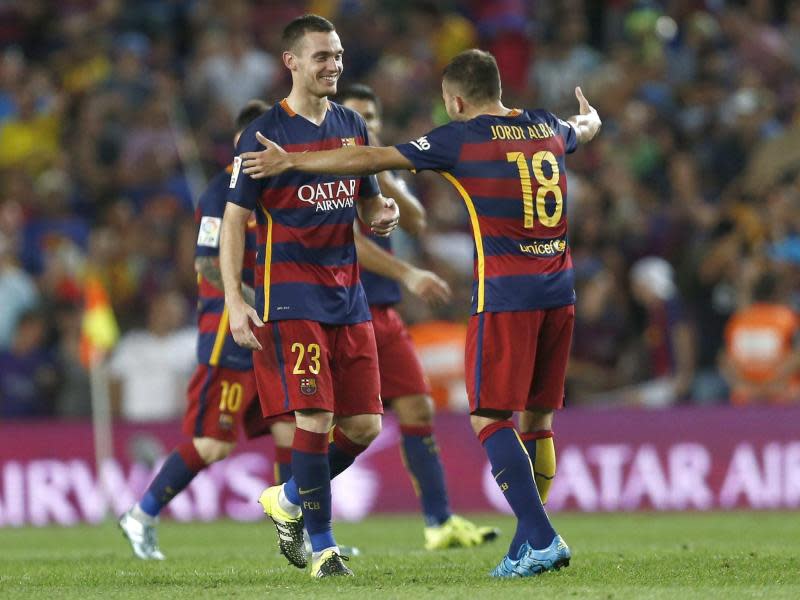 Abwehrspieler Thomas Vermaelen erzielte in der 73. Minute den Siegtreffer für den FC Barcelona. Foto: Toni Albir