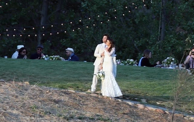 Two of the most beloved on-screen vampires said "I do" this weekend. After getting engaged back in January, <em> Twilight</em> actress Nikki Reed and <em>The Vampire Diaries</em> star Ian Somerhalder tied the knot in Santa Monica, Calif. on Sunday night, E! News confirms. <strong> PHOTOS: They Dated?! Random Celebrity Hookups </strong> Splash News "Most beautiful morning ever," Somerhalder tweeted on Sunday. most beautiful morning ever...— ian somerhalder (@iansomerhalder) April 26, 2015 In lieu of gifts, the couple reportedly asked guests to donate to their animal rescue charity. This wedding comes just four months after their engagement and only nine months since they first started dating. It was clear things were moving fast with the couple when they started purchasing pets together, starting with a horse named Eagle. They also recently started a production company together. <strong> VIDEO: FLASHBACK! That Time Ian Somerhalder Kissed James Van Der Beek to 'Mess with People' </strong> This is the second marriage for Reed, 26, who filed for divorce from <em>American Idol </em>alum Paul McDonald this past May. This is the first marriage for Somerhalder, 36, though he did date his <em>TVD </em>co-star Nina Dobrev from Sept. 2011 to May 2013. Congrats to the happy couple! ET has reached out to the actors' reps for comment. 