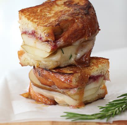 Sweet Pear And Rosemary Honey With Havarti Grilled Cheese