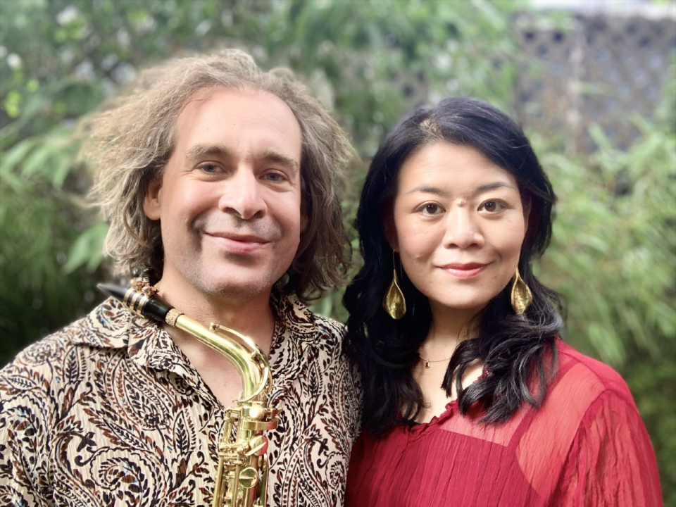 Saxophone player Philipp A. Stäudlin and pianist Yoko Hagino performed at the Winchendon Music Festival in 2022.