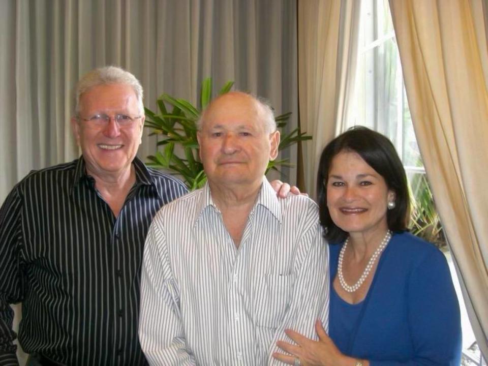 From left: Stanton Schwartz, Joseph Greenblatt and Susan Gad Schwartz. Stanton and Susan have sued the Boynton Beach cemetery where Susan’s parents are buried in a family plot, alleging the cemetery double sold Stanton’s plot.