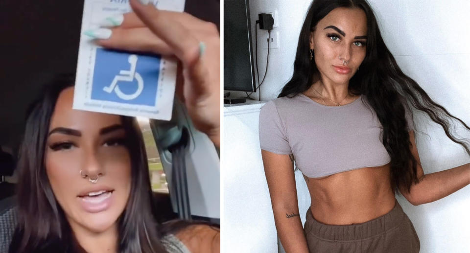 Rhiannon Stark has blasted people for judging whether or not she has a disability. Source: TikTok/Instagram