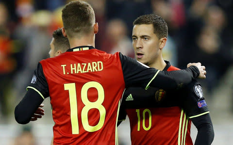 Eden Hazard and brother - Credit: REUTERS