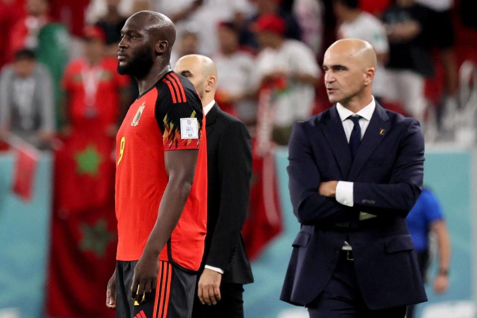 Belgium striker Romelu Lukaku was brought on late despite lacking full fitness (AFP via Getty Images)