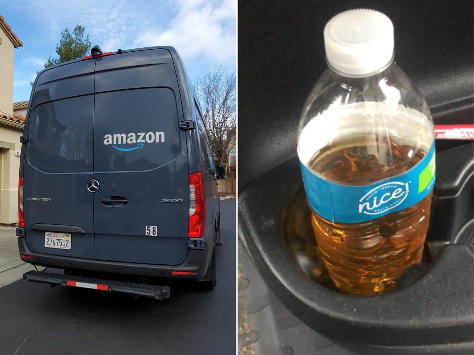 Amazon delivery drivers pee bottle 4x3