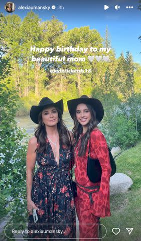 <p>Alexia Umansky/ Instagram</p> Alexia Umansky posts a tribute to her mom Kyle Richards on Instagram