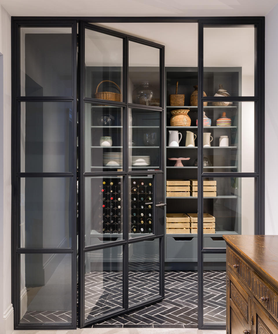 Try the latest look: pantry doors with glass